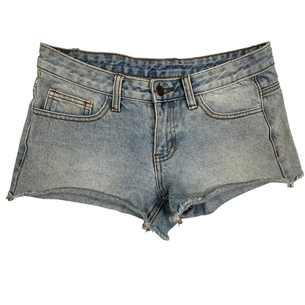 J.Galt Brandy Melville Low Rise Cut Off Denim Shorts Light Wash Women's Medium